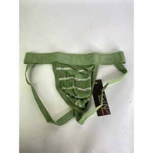 C-IN2 Hand Me Down Jock Strap Underwear Lacinato Green Striped Mens Size M